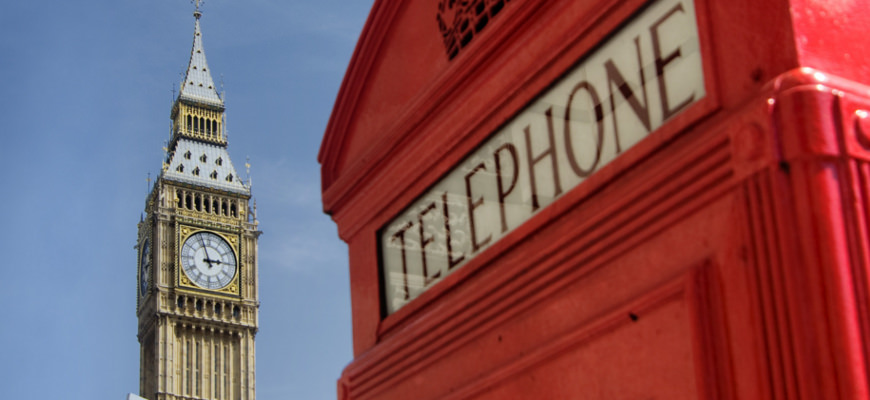 Londen telefooncel bij Big Ben