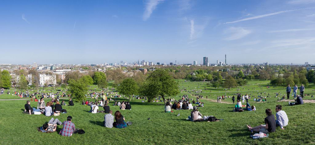 Londen Skyline vanaf Primrose Hill. Photo by DAVID ILIFF. License: CC-BY-SA 3.0