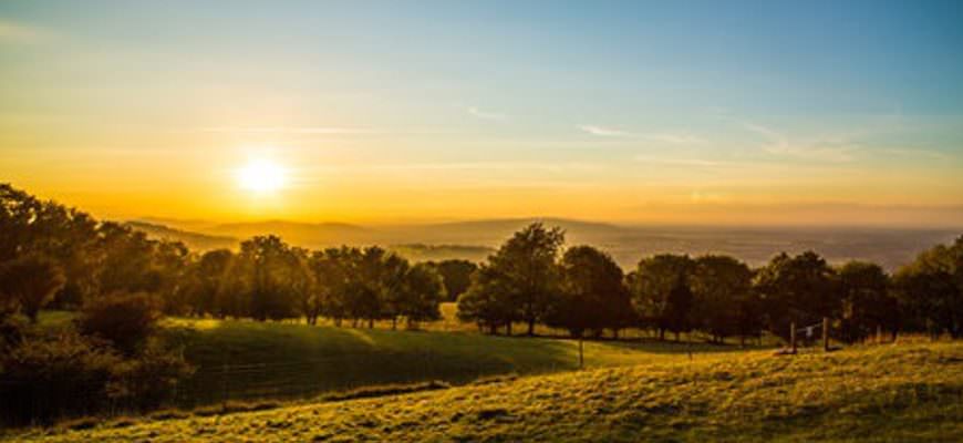 Zonsopkomt in het Cotswold