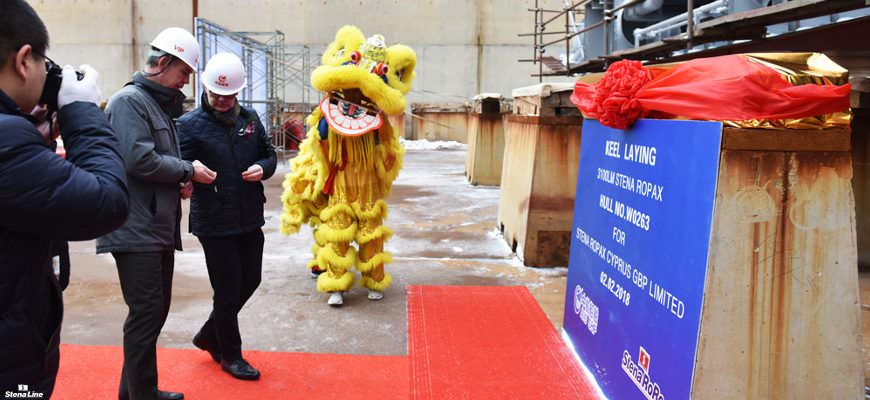 Kielleggingsceremonie nieuwe schepen Stena Line
